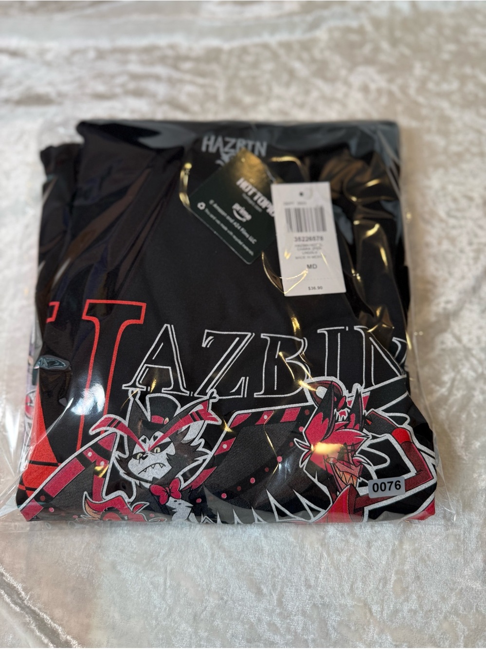 Hot Topic Hazbin Hotel Layered Graphic Tee Black Red Long Sleeve NWT M Cartoon - Picture 13 of 13